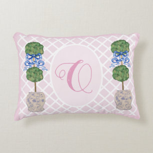 Roze Chinoiserie Ginger Jar Topiary Basket Th Accent Kussen