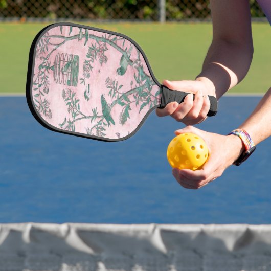 Roze Chinoiserie Pickleball Paddle (Insitu)