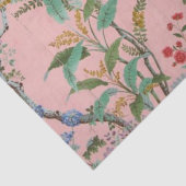 Roze Chinoiserie Vogel Bloemen Decoupage Tissuepapier (Detail)