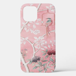 Roze Chinoiserie Vogel Bloemen Elegant iPhone 12 Pro Hoesje