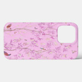 Roze Chinoiserie Vogel Bloemen Elegant Case-Mate iPhone Case (Achterkant (horizontaal))