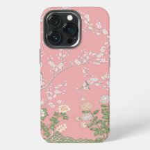 Roze Chinoiserie Vogel Bloemen Elegant