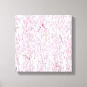 Roze Chinoiserie Wall Art Decor Canvas Print