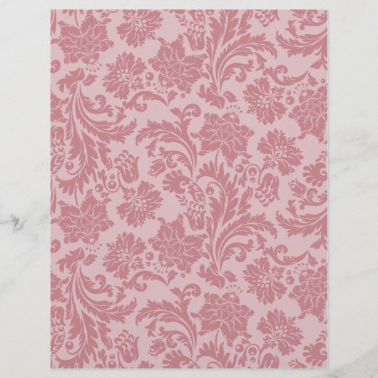 Roze Chintz Pattern Kaart Stock DIY Scrapbooking (Voorkant)