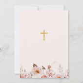 Roze Chique Bloemenvlinder doopdoop Kaart (Achterkant)