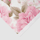 Roze Chique Stijl Bloemen Tissuepapier (Detail)