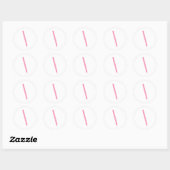 Roze Chirurgische scalpel Ronde Sticker (Vel)