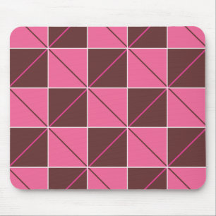 Roze & Chocolade Checkerboard Argyle Muismat