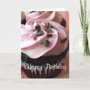 Roze chocolade Cupcake Wenskaart Kaart