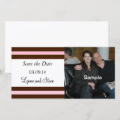 Roze Chocolade Save the Date Aankondiging (Voorkant / Achterkant)
