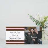 Roze Chocolade Save the Date Aankondiging (Staand voorkant)