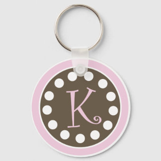 Roze chocolade Sleutelhanger "K"