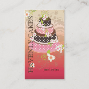 Roze + Chocolade Trouwtaart/Bakkerij/Pâtisserie Visitekaartje