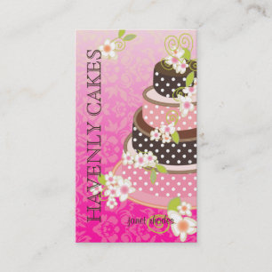 Roze + Chocolade Trouwtaart/Bakkerij/Pâtisserie Visitekaartje