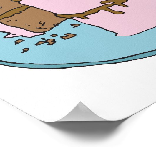 roze chocoladecake poster (Hoek)