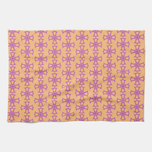Roze Christelijk Kruis Modern Esthetische Kunst Theedoek