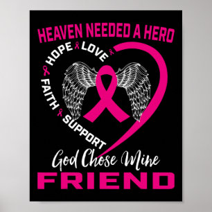 Roze Christelijke borstkanker ter nagedachtenis aa Poster
