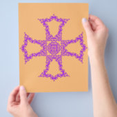 Roze Christelijke kruis Flyer (Hand)