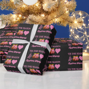Roze CHRISTMAS BLESSINGS Cadeaupapier