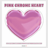 Roze Chrome Hart Sticker (Vel)