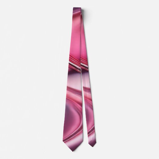 Roze chroom paarse vloeiende golven stropdas (Voorkant)