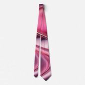 Roze chroom paarse vloeiende golven stropdas (Achterkant)