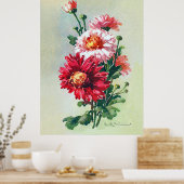 Roze Chrysanthema van Catherine Klein Poster (Keuken)