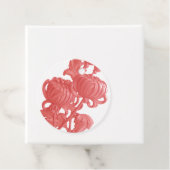 Roze Chrysanthemum Bedankjes Labels (In situ)