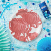 Roze Chrysanthemum Papieren Bordje (Feest)