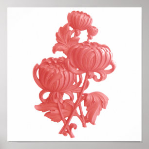 Roze Chrysanthemum Poster