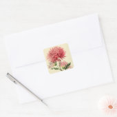 roze chrysanthemum ventilator vierkante sticker (Envelop)