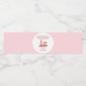 Roze Chugga Choo Choo Trein Verjaardagsfeest Waterfles Etiket (Enkel label)