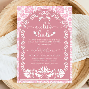 Roze Cielito Lindo Baby shower Uitnodiging