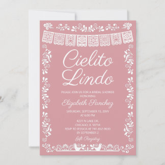 Roze Cielito Lindo Bruidsfeest Kaart