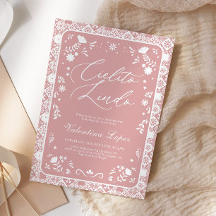 Roze Cielito Lindo Talavera Baby Shower Kaart