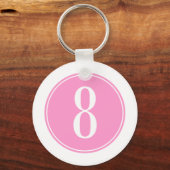 Roze cirkel #8 sleutelhanger (Voorkant)