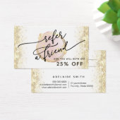 roze cirkel design verwijzingskaart visitekaartje (Bureau)