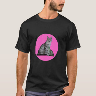 Roze Cirkel met 2 Katten T-shirt