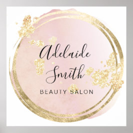 roze cirkel ontwerp poster