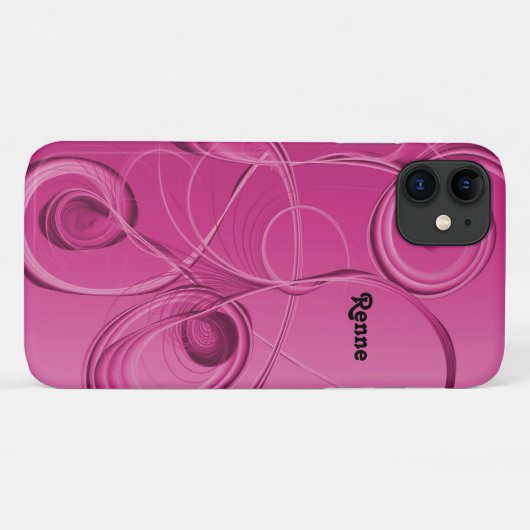 Roze cirkels Abstract ontwerp Case-Mate iPhone Case (Achterkant (horizontaal))