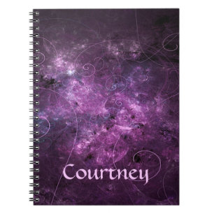 Roze cirkels Fractal Spiral Boundnotebook Notitieboek