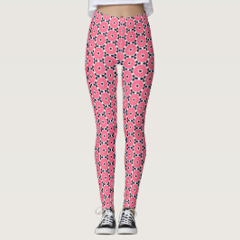 Roze cirkels patroon leggings