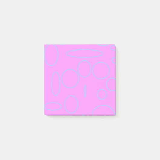 Roze cirkels post-it® notes (Voorkant)