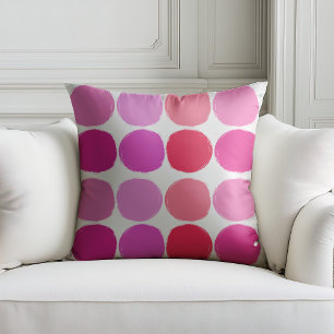 Roze cirkels print kussen