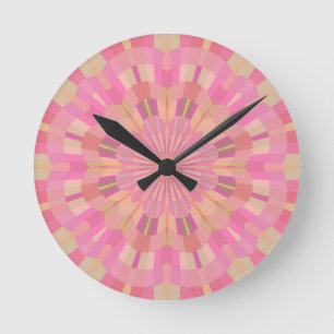 Roze cirkels ronde klok