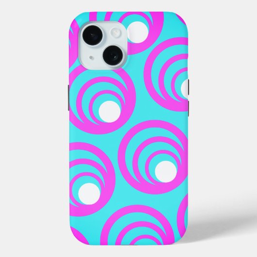 Roze Cirkels Witte Binnencirkel Case-Mate iPhone Case (Achterkant)