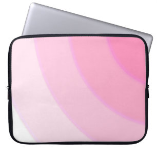 Roze cirkelvormige wervelingen laptop sleeve