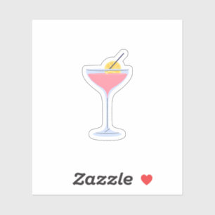 Roze citroen Martini Sticker