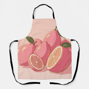 Roze Citroen Modern Vrouwelijk Citrus Schort