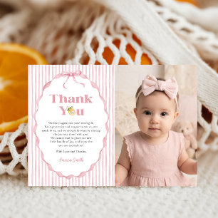 Roze Citroen Thema's Baby Shower Foto Bedankkaart